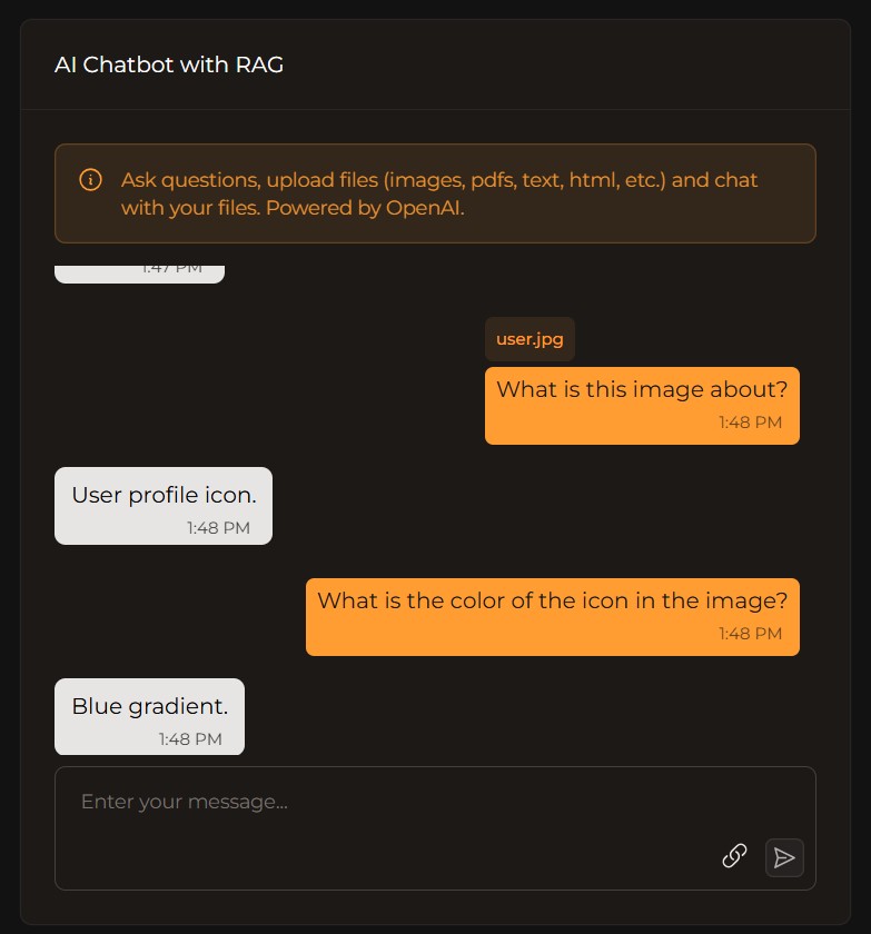 Nuxflare AI Chatbot with RAG Screenshot