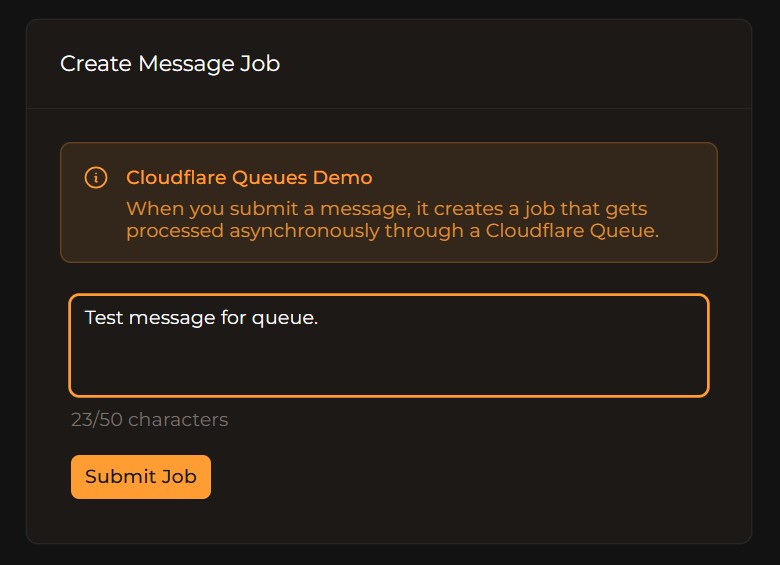 Nuxflare Queue Consumer Screenshot